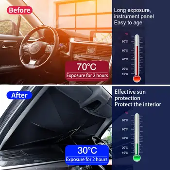Чадър за кола Чадър за предно стъкло Слънцезащитен сенник Устойчива изолация Топлина Анти за Subaru Forester Crosstrek Legacy Impreza STI 2