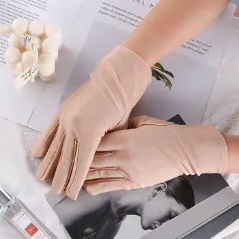 чист цвят Устойчиви на абразия перлени женски ръкавици Спортни ръкавици на открито Слънцезащитни ръкавици ръкавици за шофиране